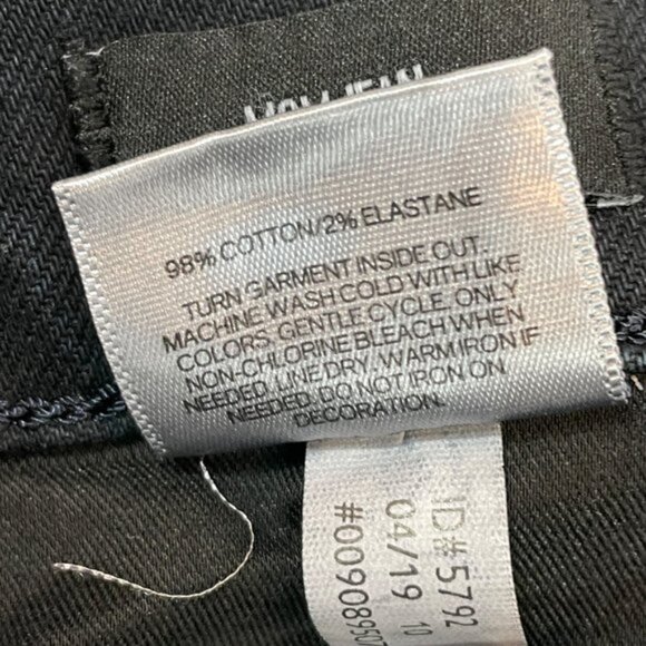 Express Jeans 10 Black Denim Floral Embroidered Mom Jean Super High Rise - Picture 10 of 11